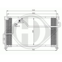 Condenseur 8562301 pour MAZDA 626 OE GA2A61480B DIEDERICHS
