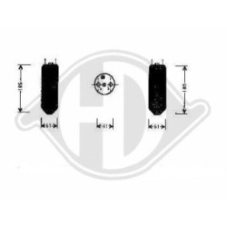 Sécheur (sécheur de récepteur) 8580522 pour MITSUBISHI COLT, LANCER OE MB898319 DIEDERICHS