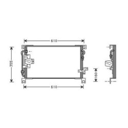 Condenseur 8588009 pour MITSUBISHI L200 OE MB380703