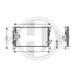 Condenseur 8588009 pour MITSUBISHI L200 OE MB380703 DIEDERICHS
