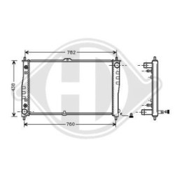 Radiateur 8658006 pour KIA carnaval OE 0K55215200 DIEDERICHS