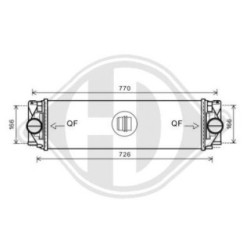 Intercooler DCA1013 pour MERCEDES SPRINTER OE A9065010201 DIEDERICHS