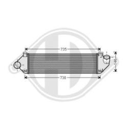 Intercooler DCA1018 pour FORD, VOLVO OE 1231015 DIEDERICHS