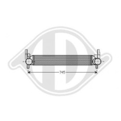 Intercooler DCA1020 pour AUDI, SEAT, SKODA, VW OE 6R0145805 DIEDERICHS