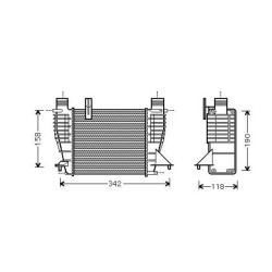 Intercooler DIEDERICHS DCA1030 OE Ref 144619U20A