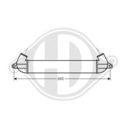Refroidisseur intermédiaire DCA1060 pour FIAT DOBLO OE 46849068 DIEDERICHS