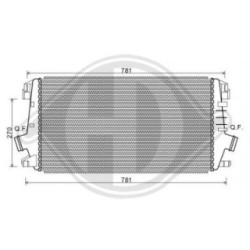 Intercooler DCA1067 pour CHEVROLET, VAUXHALL OE 13267647 DIEDERICHS