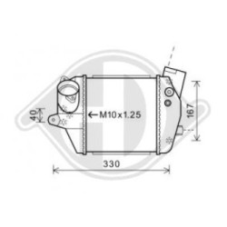 Intercooler DCA1070 pour MAZDA 5 OE RF7N13565 DIEDERICHS