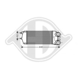 Intercooler DCA1084 pour CITROEN, PEUGEOT BERLINGO, XSARA, PARTNER DIEDERICHS