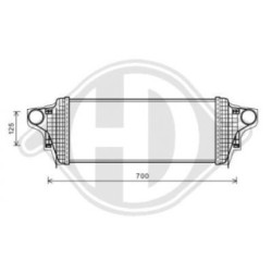 Intercooler DCA1110 pour Mercedes Classe GL, Classe M, Classe R DIEDERICHS