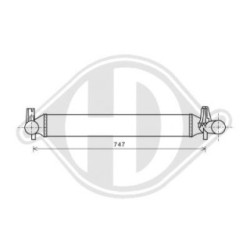 Intercooler DCA1111 pour AUDI, SEAT, SKODA, VW OE 6R0145805C DIEDERICHS