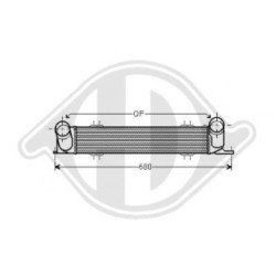 Intercooler DCA1113 pour BMW Série 1, Série 3, X1 OE 17517798788 DIEDERICHS