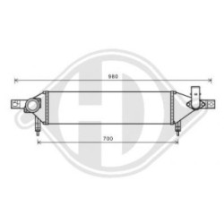 Intercooler DCA1115 pour NISSAN QASHQAI OE 14461BB50A DIEDERICHS