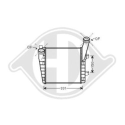 Intercooler DCA1122 pour AUDI, PORSCHE, VW OE 7L6145804 DIEDERICHS