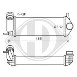 Intercooler DCA1129 pour MERCEDES, RENAULT CITAN, KANGOO OE 4150900114 DIEDERICHS