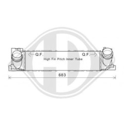 Intercooler DCA1136 pour BMW OE 17517618809 DIEDERICHS