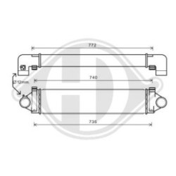 Intercooler DCA1154 pour FORD, LAND ROVER, VOLVO OE 1692163 DIEDERICHS