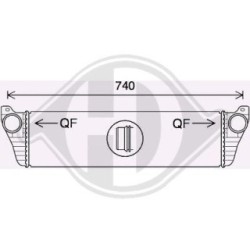 Intercooler DCA1155 pour MERCEDES VIANO, VITO OE A6395011301 DIEDERICHS