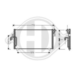 Condenseur DCC1100 pour NISSAN PRIMERA OE 921109F500 DIEDERICHS