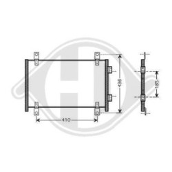 Condensateur DCC1157 pour CITROËN, FIAT, PEUGEOT OE 6455CG DIEDERICHS