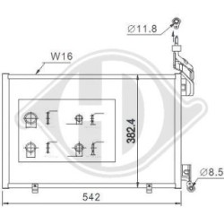 Condensateur DCC1179 pour FORD FIESTA OE 1513110 DIEDERICHS