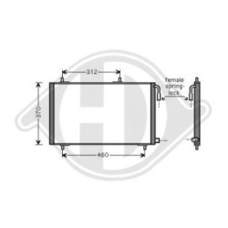Condenseur DCC1314 pour PEUGEOT 206, 206+ OE 6455CH DIEDERICHS