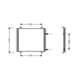 Condenser DIEDERICHS DCC1328 OE Ref 7700433077