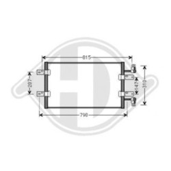 Condenseur DCC1360 pour NISSAN, VAUXHALL, RENAULT OE 93857126 DIEDERICHS