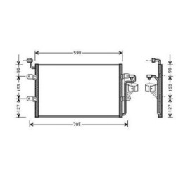 Condenser DIEDERICHS DCC1438 OE Ref 6K0820413D
