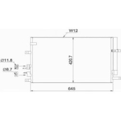 Condenser DIEDERICHS DCC1545 OE Ref 50507288