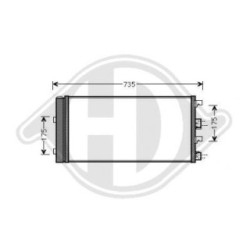Condenseur DCC1617 pour DACIA, RENAULT DUSTER, LOGAN OE 8200880551 DIEDERICHS