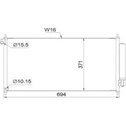 Condenser DIEDERICHS DCC1667 OE Ref 80110TR0A02