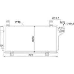 Condenser DIEDERICHS DCC1680 OE Ref KD4561480A