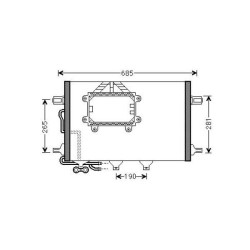 Condenser DIEDERICHS DCC1697 OE Ref A2115000554