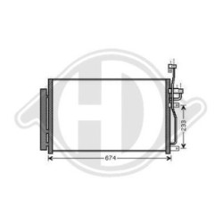Condenseur DCC1732 pour CHEVROLET, VAUXHALL CAPTIVA, ANTARA OE 20759647 DIEDERICHS