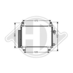 Condenseur DCC1818 pour TOYOTA YARIS OE 884600D060 DIEDERICHS