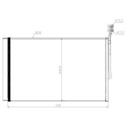 Condenser DIEDERICHS DCC1866 OE Ref 7P0820411B