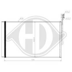 Condensateur DCC1866 pour VW Touareg OE 7P0820411A DIEDERICHS