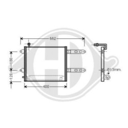 Condensateur DCC1868 pour VW LUPO, POLO OE 6X0820413A DIEDERICHS