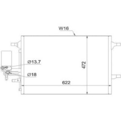 Condenser DIEDERICHS DCC1873 OE Ref 31305212