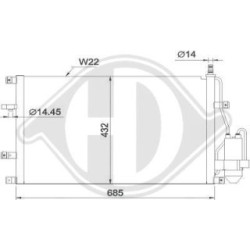 Condenseur DCC1874 pour VOLVO OE 30676602 DIEDERICHS