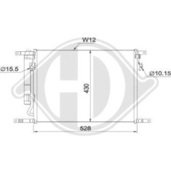 Condenseur DCC1885 pour CHEVROLET AVEO OE 94838817 DIEDERICHS