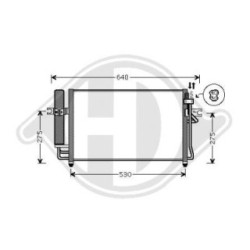 Condensateur DCC1891 pour HYUNDAI GETZ OE 976061C000 DIEDERICHS