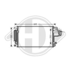 Condensateur DCC1895 pour HYUNDAI, KIA TUCSON, SPORTAGE OE 976062E000 DIEDERICHS