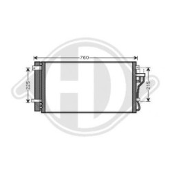 Condensateur DCC1903 pour HYUNDAI GRANDEUR OE 976063K780 DIEDERICHS