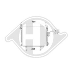 Condenseur DCC1909 pour HYUNDAI i10 OE 976060X000 DIEDERICHS