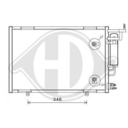 Condensateur DCC1956 pour FORD B-MAX, FIESTA OE 1818909 DIEDERICHS