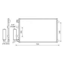 Condenseur DCC1978 pour NISSAN QASHQAI OE 92100BB50A