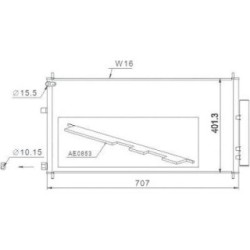 Condenser DIEDERICHS DCC1990 OE Ref 80110T1GG02