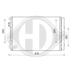 Condenseur DCC2018 pour HYUNDAI, KIA ACCENT, RIO OE 976061W000 DIEDERICHS